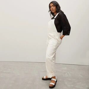Everlane White Canvas Overalls